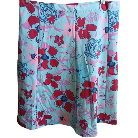 32W Vintage Skirt Handmade 1OF1 1970's A-Line Skirt Blue & Pink Knee-Length - Picture 3 of 5